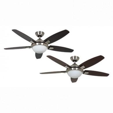 Ventilateur de Plafond Contempo 132cm Chromé Noyer Cerisier HUNTER 50612