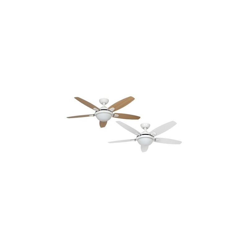 Ventilateur de Plafond Contempo 132cm Blanc Chêne Blanc HUNTER 50613