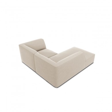 Canapé d'angle gauche velours Ruby Beige 3 Places BOUTICA DESIGN MIC_LC_S_44_F1_RUBY1