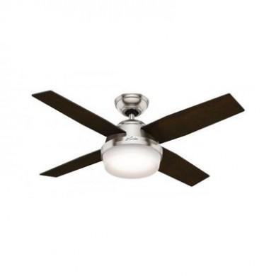 Ventilateur de plafond Dante Chrome Noir Chocolat 112cm HUNTER 