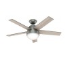 Ventilateur de Plafond Stile 117cm Argent Chene Noyer HUNTER 50640