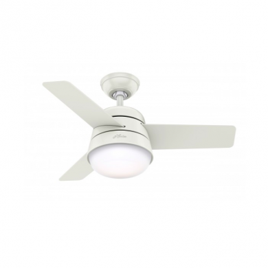 Ventilateur de Plafond Finley 91cm Blanc Bois Naturel HUNTER 50644