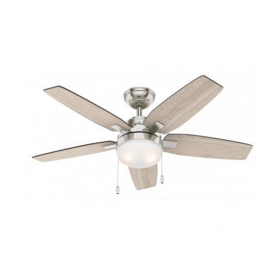 Ventilateur de Plafond Arcot 117cm Chrome Noyer Chene HUNTER 50646