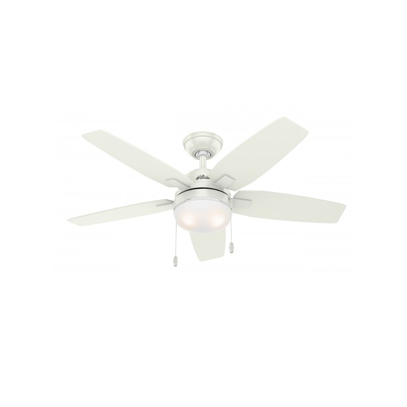 Ventilateur Plafond Arcot 117cm Blanc Pin HUNTER 50647