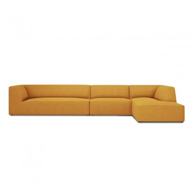 Canapé d'angle droit tissu Ruby Jaune 5 Places BOUTICA DESIGN MIC_RC_L_137_F1_RUBY1