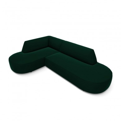 Canapé ouvert arrondi d'angle gauche velours Ruby Vert Bouteille BOUTICA DESIGN MIC_RLCO_44_F1_RUBY3