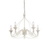 Lustre CORTE Blanc vieilli 5x40W IDEAL LUX 5881