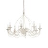 Lustre CORTE Blanc vieilli 8x40W IDEAL LUX 5898