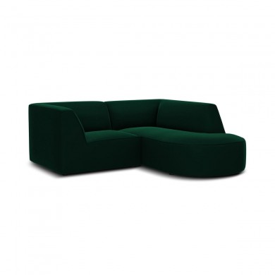 Canapé arrondi d'angle droit velours Ruby Vert Bouteille 3 Places BOUTICA DESIGN MIC_RRC_S_44_F1_RUBY3