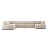 Canapé arrondi d'angle panoramique gauche velours Ruby Beige 6 Places BOUTICA DESIGN MIC_RUL_44_F1_RUBY1