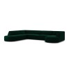 Canapé arrondi d'angle panoramique gauche velours Ruby Vert Bouteille 6 Places BOUTICA DESIGN MIC_RUL_44_F1_RUBY3