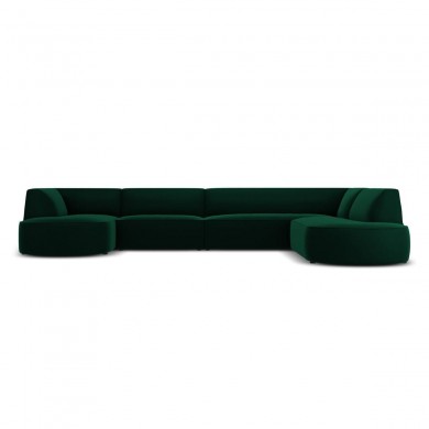 Canapé arrondi d'angle panoramique droit velours Ruby Vert Bouteille 6 Places BOUTICA DESIGN MIC_RUR_44_F1_RUBY3