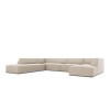 Canapé d'angle panoramique gauche velours Ruby Beige 7 Places BOUTICA DESIGN MIC_UL_44_F1_RUBY1
