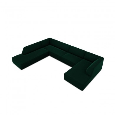 Canapé d'angle panoramique gauche velours Ruby Vert Bouteille 7 Places BOUTICA DESIGN MIC_UL_44_F1_RUBY3