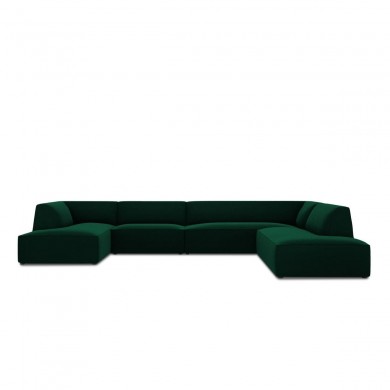 Canapé d'angle panoramique droit velours Ruby Vert Bouteille 7 Places BOUTICA DESIGN MIC_UR_44_F1_RUBY3