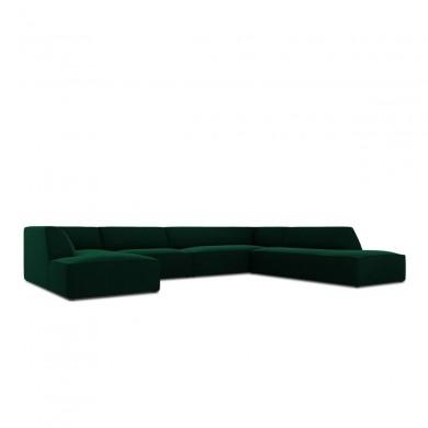 Canapé d'angle panoramique droit velours Ruby Vert Bouteille 7 Places BOUTICA DESIGN MIC_UR_44_F1_RUBY3