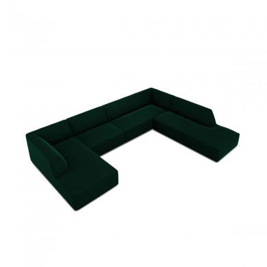 Canapé d'angle panoramique droit velours Ruby Vert Bouteille 7 Places BOUTICA DESIGN MIC_UR_44_F1_RUBY3