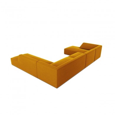 Canapé d'angle panoramique droit velours Ruby Jaune 7 Places BOUTICA DESIGN MIC_UR_44_F1_RUBY4