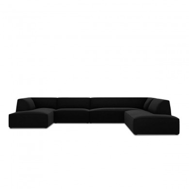 Canapé d'angle panoramique droit velours Ruby Noir 7 Places BOUTICA DESIGN MIC_UR_44_F1_RUBY8