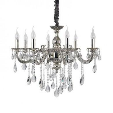Lustre IMPERO avec pampilles 8x40W IDL_014395 14395 Lustre IMPERO avec pampilles 8x40W IDEAL LUX 14395