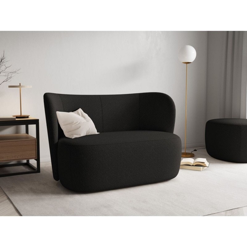 Canapé bouclette Saamit Noir 2 Places BOUTICA DESIGN MIC_2S_67_F1_SAAMIT3