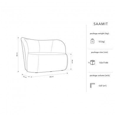 Canapé bouclette Saamit Noir 2 Places BOUTICA DESIGN MIC_2S_67_F1_SAAMIT3