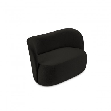 Canapé bouclette Saamit Noir 2 Places BOUTICA DESIGN MIC_2S_67_F1_SAAMIT3