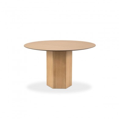 Table Sahara Placage en Chêne Naturel 74x120x120 BOUTICA DESIGN MIC_TAB_120_SAHARA1