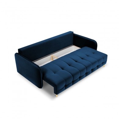 Canapé convertible velours Scaleta Bleu Roi Pieds Métal Doré BOUTICA DESIGN MIC_3SF_51_A1_SCALETA7