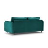 Canapé convertible velours Scaleta Turquoise Pieds Métal Chromé Noir BOUTICA DESIGN MIC_3SF_51_A3_SCALETA5