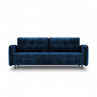 Canapé convertible velours Scaleta Bleu Roi Pieds Métal Chromé Noir BOUTICA DESIGN MIC_3SF_51_A3_SCALETA7