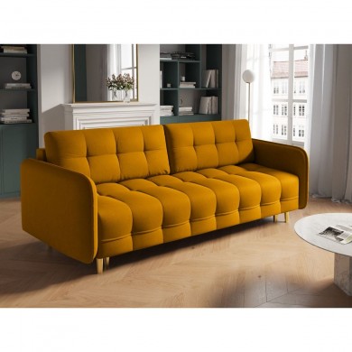 Canapé convertible Scaleta Jaune Pieds Métal Doré BOUTICA DESIGN MIC_3SF_99_A1_SCALETA7