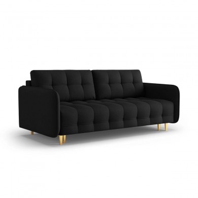 Canapé convertible Scaleta Noir Pieds Métal Doré BOUTICA DESIGN MIC_3SF_99_A1_SCALETA10