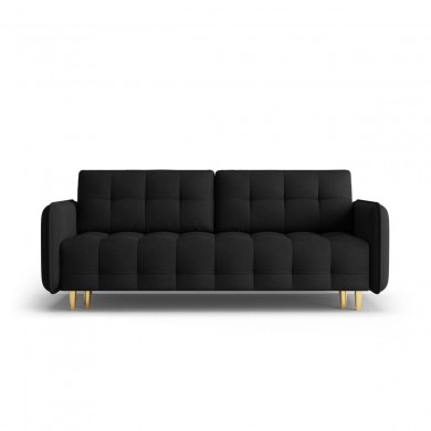 Canapé convertible Scaleta Noir Pieds Métal Doré BOUTICA DESIGN MIC_3SF_99_A1_SCALETA10