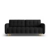 Canapé convertible Scaleta Noir Pieds Métal Doré BOUTICA DESIGN MIC_3SF_99_A1_SCALETA10
