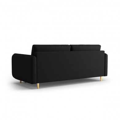 Canapé convertible Scaleta Noir Pieds Métal Doré BOUTICA DESIGN MIC_3SF_99_A1_SCALETA10