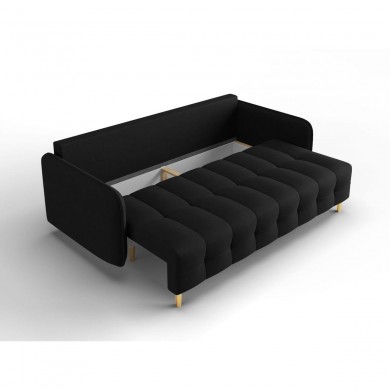 Canapé convertible Scaleta Noir Pieds Métal Doré BOUTICA DESIGN MIC_3SF_99_A1_SCALETA10