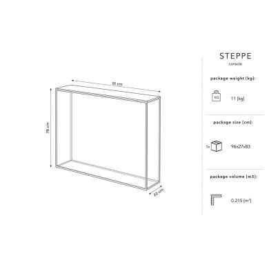 Console Steppe Placage en Chêne Noir 78x22x91 BOUTICA DESIGN MIC_CON_91x22_STEPPE2