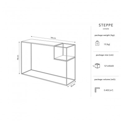 Console Steppe Blanc Venato 78x35x116 BOUTICA DESIGN MIC_CON_116x35_STEPPE3