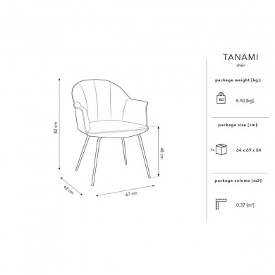 Chaise velours Tanami Noir BOUTICA DESIGN MIC_CH_2_F10_TANAMI12