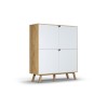 Commode Togo Blanc Chêne Doré 140x42x120 BOUTICA DESIGN MIC_COM_120x140_F1_TOGO1