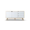 Commode Togo Blanc Chêne Doré 80x42x160 BOUTICA DESIGN MIC_COM_160x80_F1_TOGO1