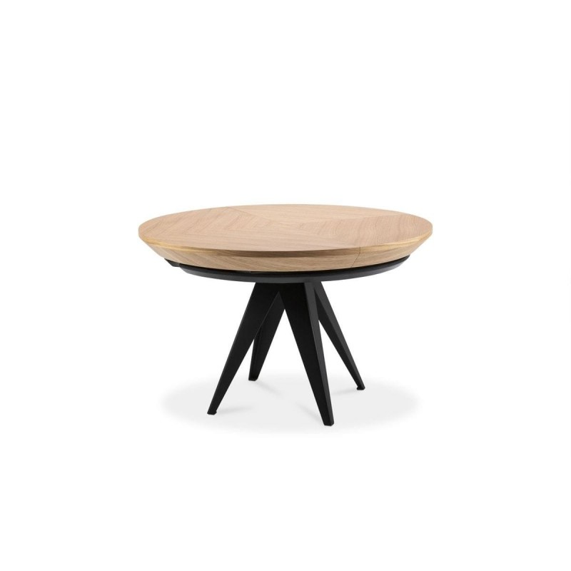 Table extensible Toni Placage en Chêne Naturel 76x120x120 BOUTICA DESIGN MIC_TAB_EXT_120_TONI1