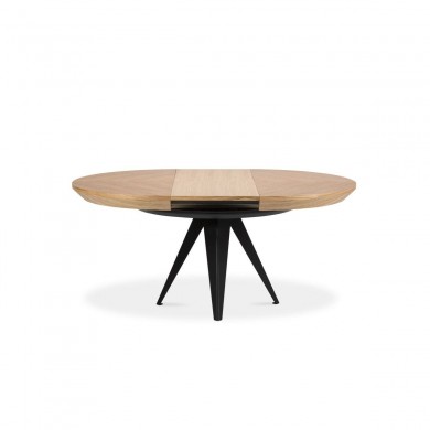 Table extensible Toni Placage en Chêne Naturel 76x120x120 BOUTICA DESIGN MIC_TAB_EXT_120_TONI1