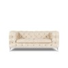 Canapé velours Violane Beige Clair 2 Places BOUTICA DESIGN MIC_2S_103_F1_VIOLANE1