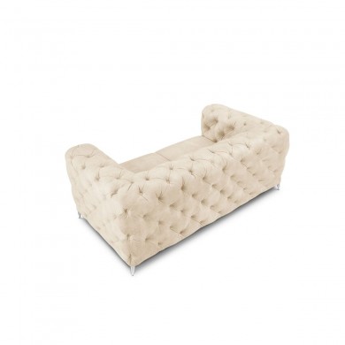 Canapé velours Violane Beige Clair 2 Places BOUTICA DESIGN MIC_2S_103_F1_VIOLANE1