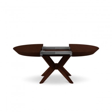 Table extensible Virginia Placage Chêne Foncé Chêne Brun Foncé 76x120x120 BOUTICA DESIGN MIC_TAB_EXT_120_VIRGINIA2