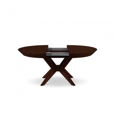 Table extensible Virginia Placage Chêne Foncé Chêne Brun Foncé 76x130x130 BOUTICA DESIGN MIC_TAB_EXT_130_VIRGINIA2