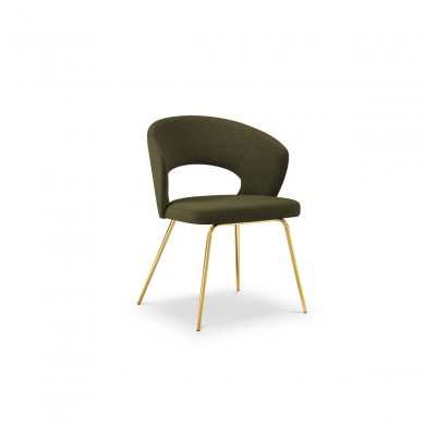 Chaise Wedi Vert Pieds Métal Doré BOUTICA DESIGN MIC_CH_70_F10_WEDI5