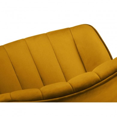 Chaise velours Yuma Jaune Pieds Métal Noir BOUTICA DESIGN MIC_CH_2_F9_YUMA2